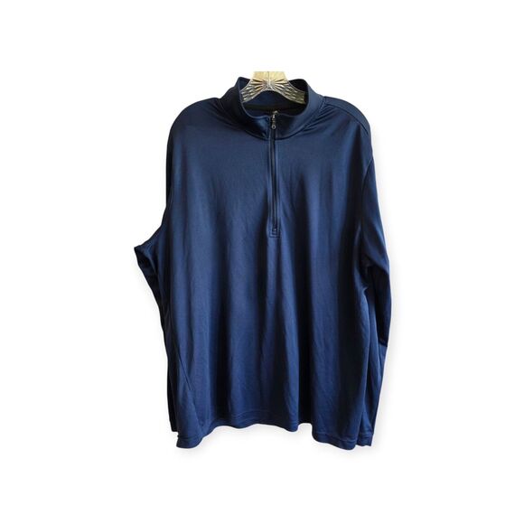 Adidas Blue Performance Quarter Zip Sweater Sweatshirt Men XL - Picture 1 of 6